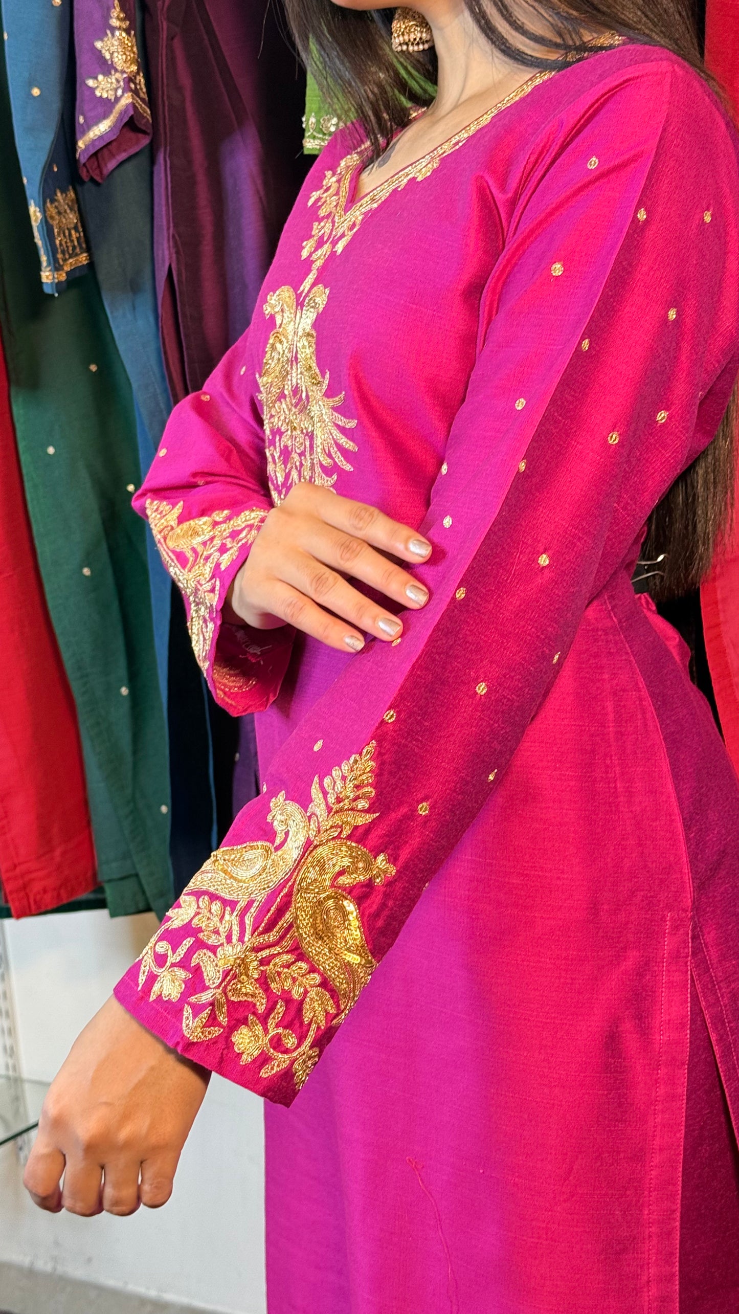 Peacock Glow Kurta Set