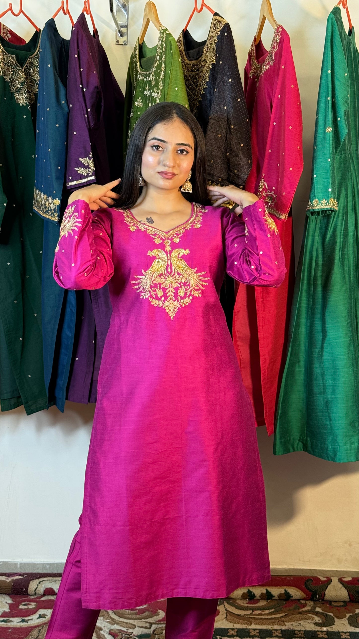 Peacock Glow Kurta Set