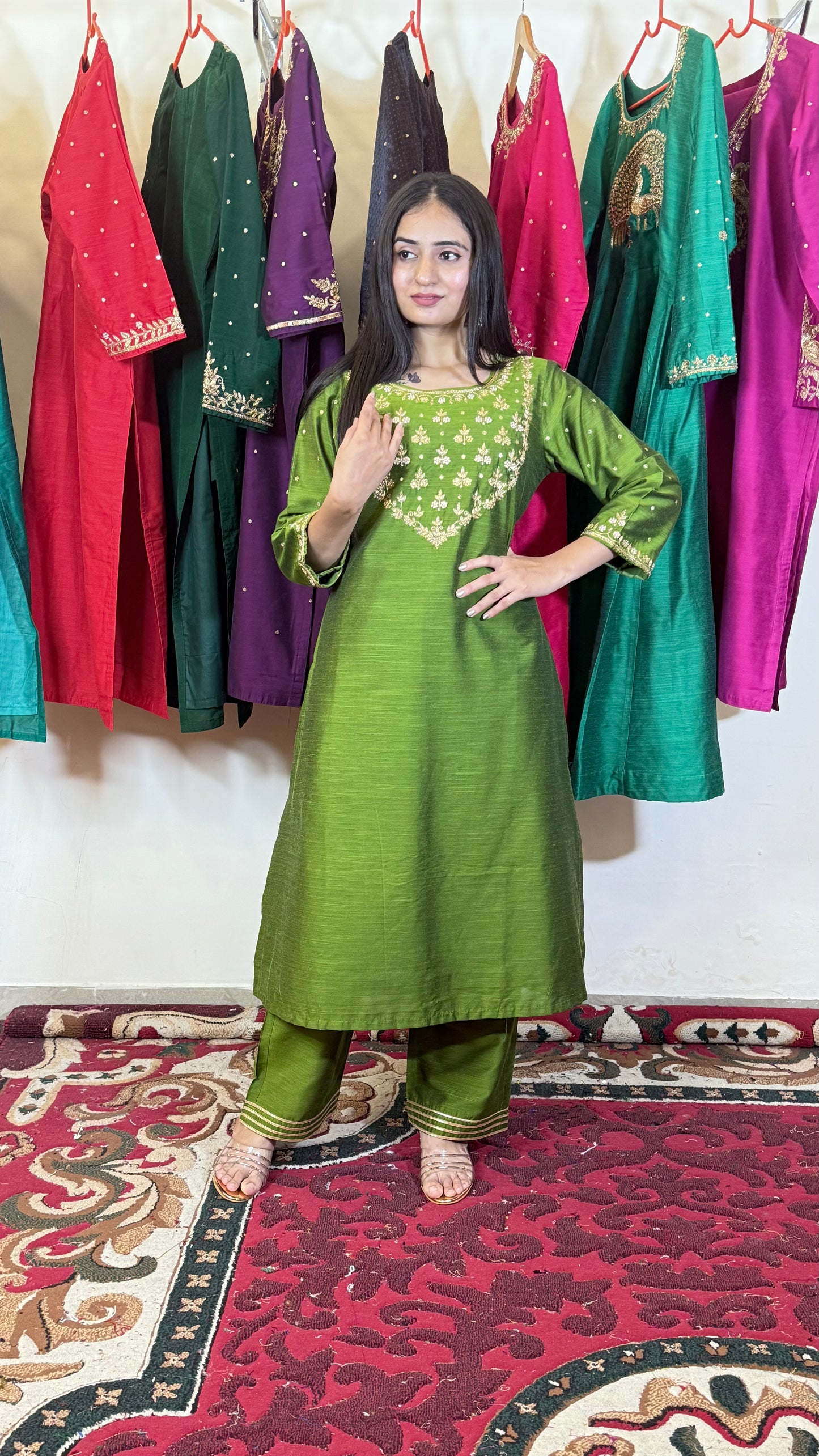 Mehira Floral Gleam Kurta Set