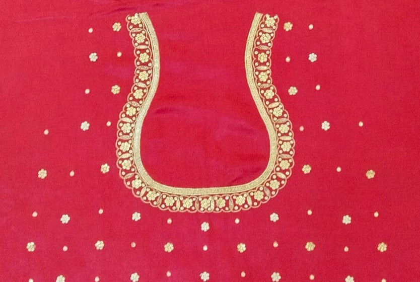 Cheks Charm – Metallic Jaal Blouse