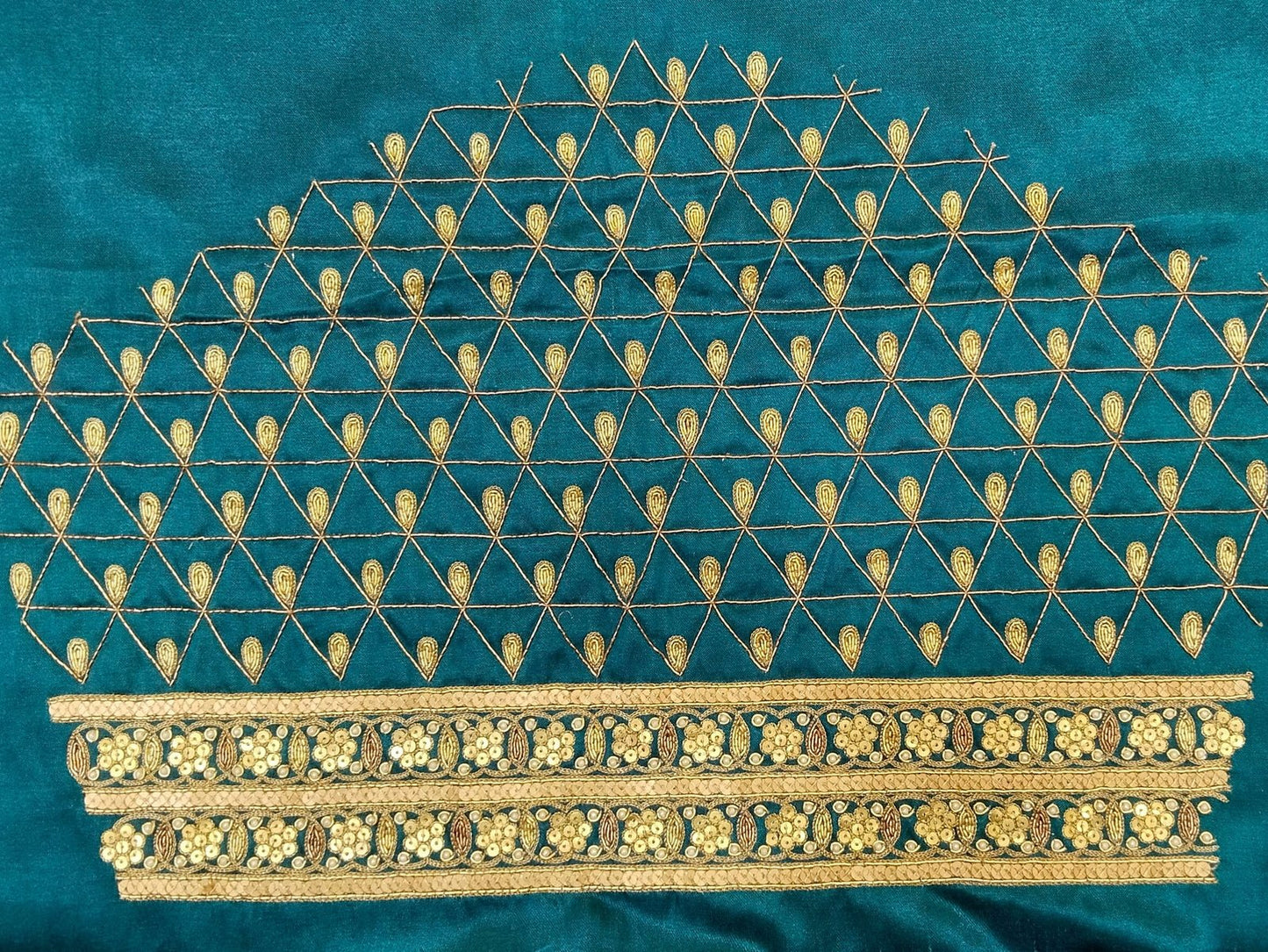 Cheks Charm – Metallic Jaal Blouse