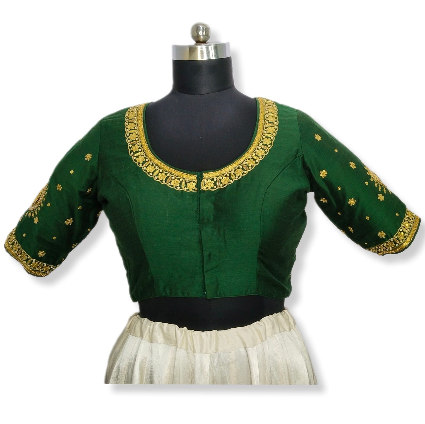 Artisan Aura – Mandala Blouse (Bottel Green)