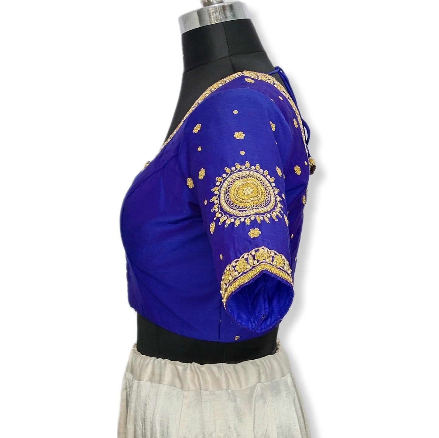 Artisan Aura – Mandala Blouse (Royal Blue)