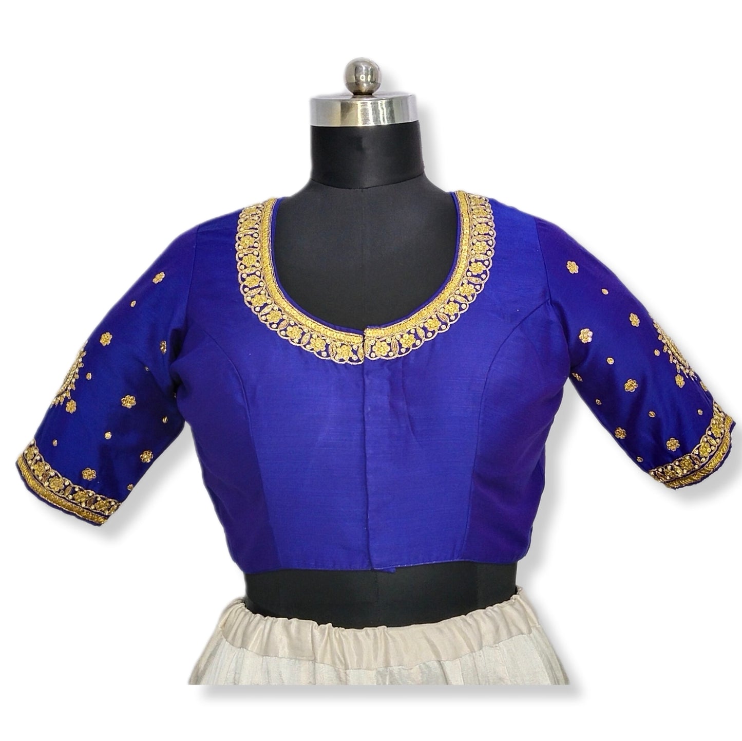 Artisan Aura – Mandala Blouse (Royal Blue)