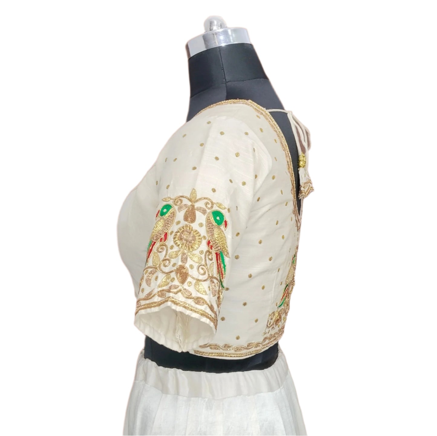 Gujarati Patola Blouse – Parrot Motif