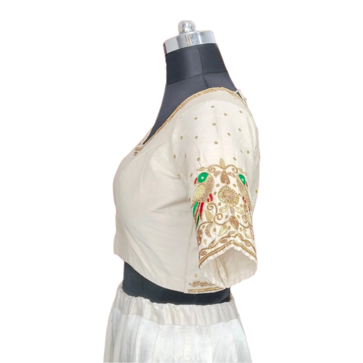 Gujarati Patola Blouse – Parrot Motif