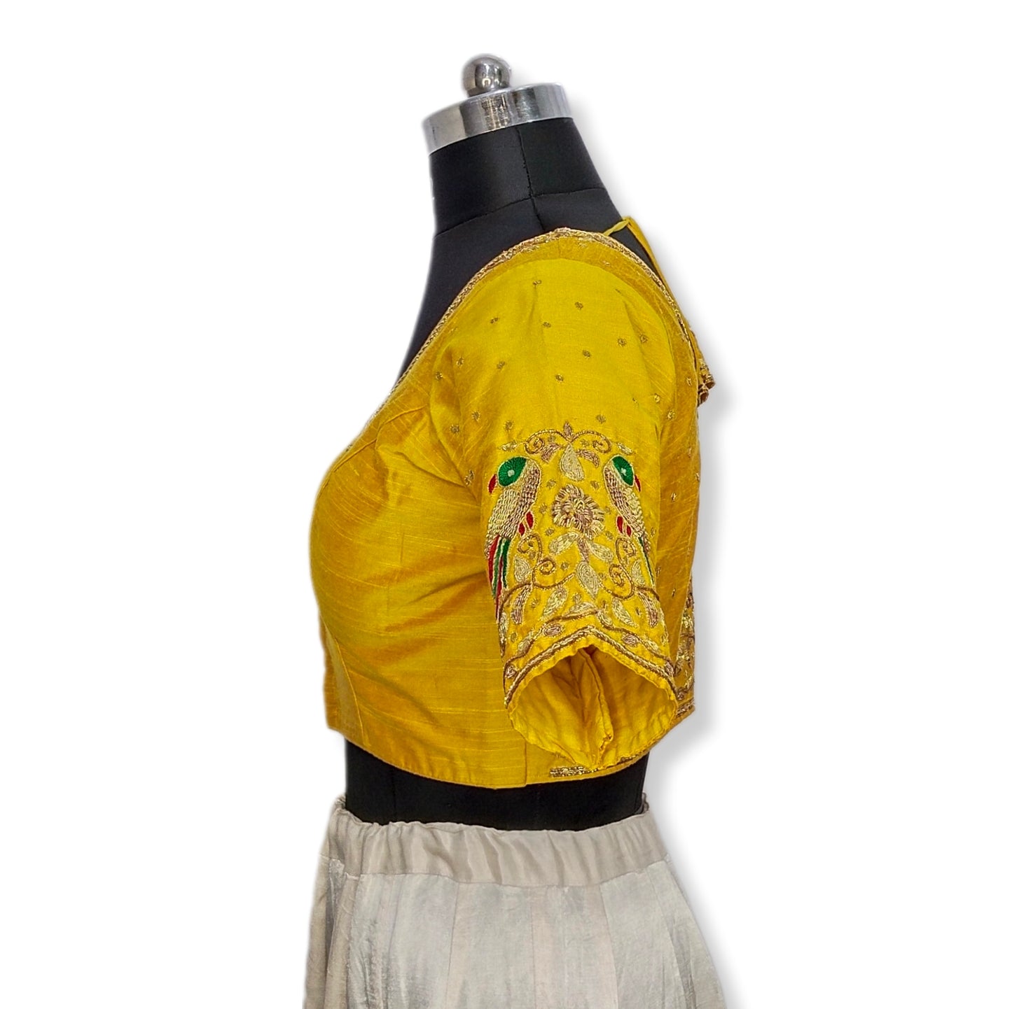 Gujarati Patola Blouse – Parrot Motif