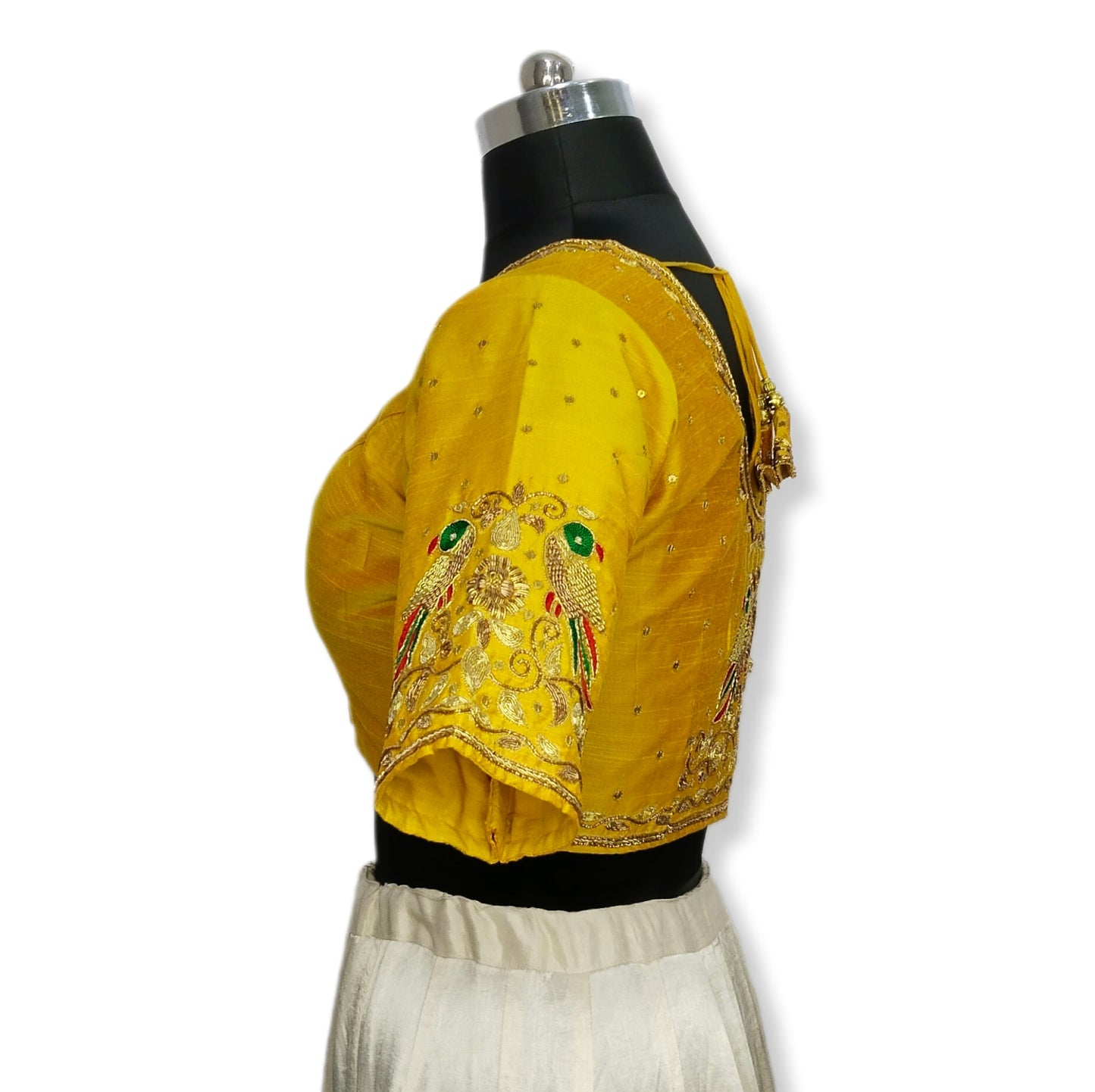 Gujarati Patola Blouse – Parrot Motif