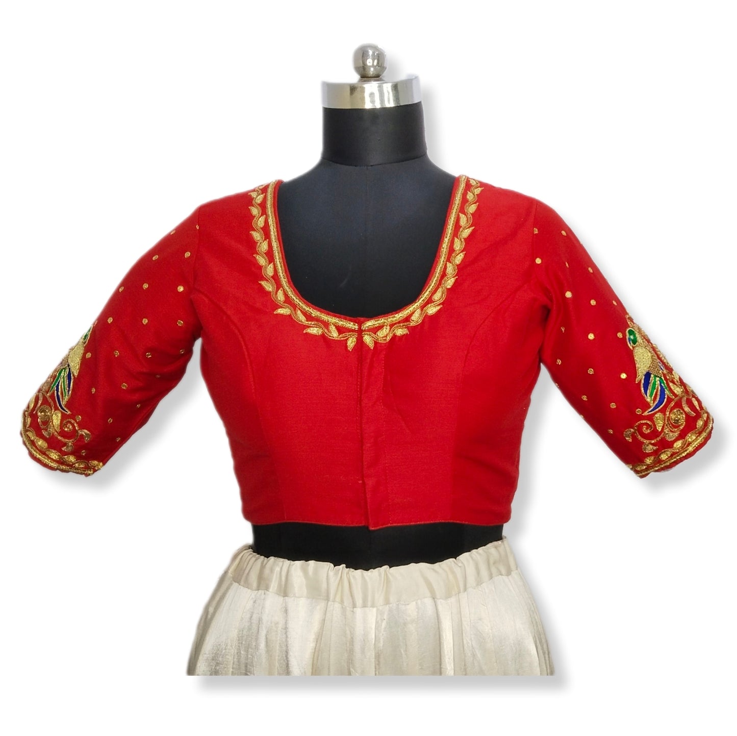 Gujarati Patola Blouse – Parrot Motif