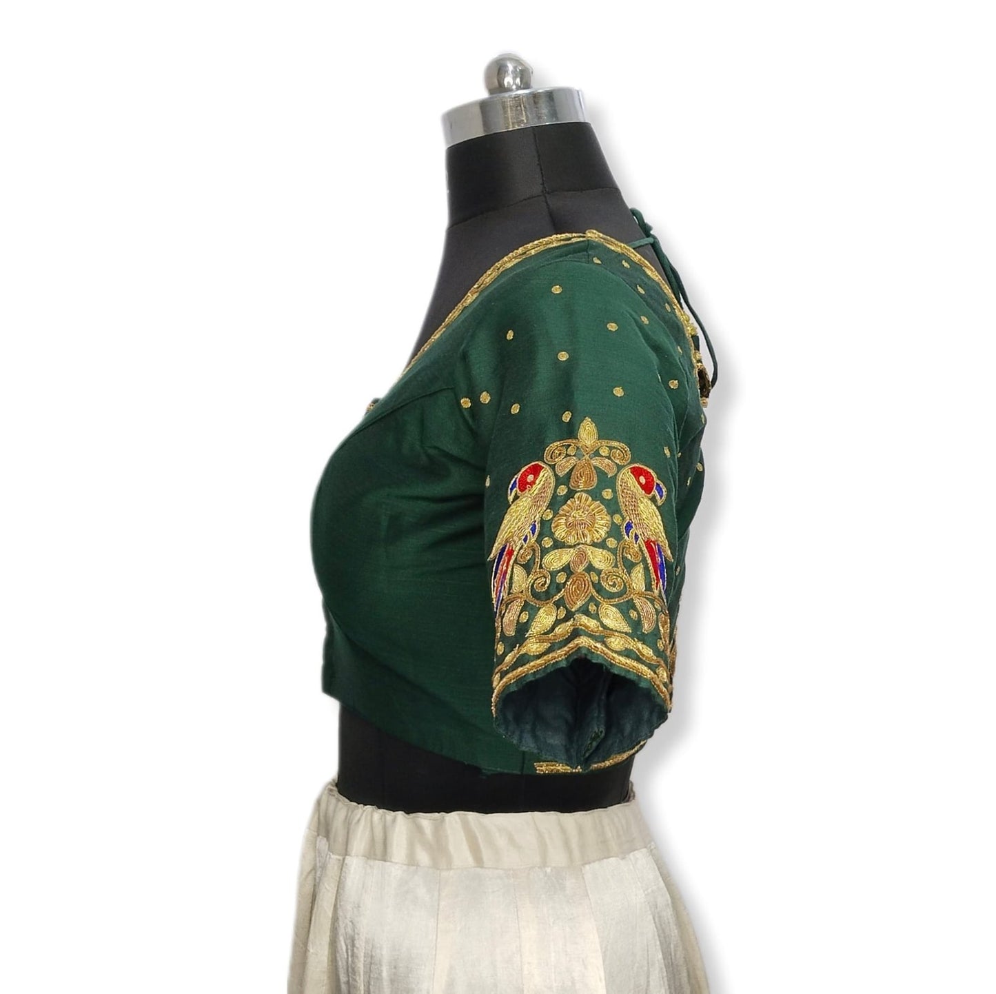 beautiful parrot patola designer blouse
