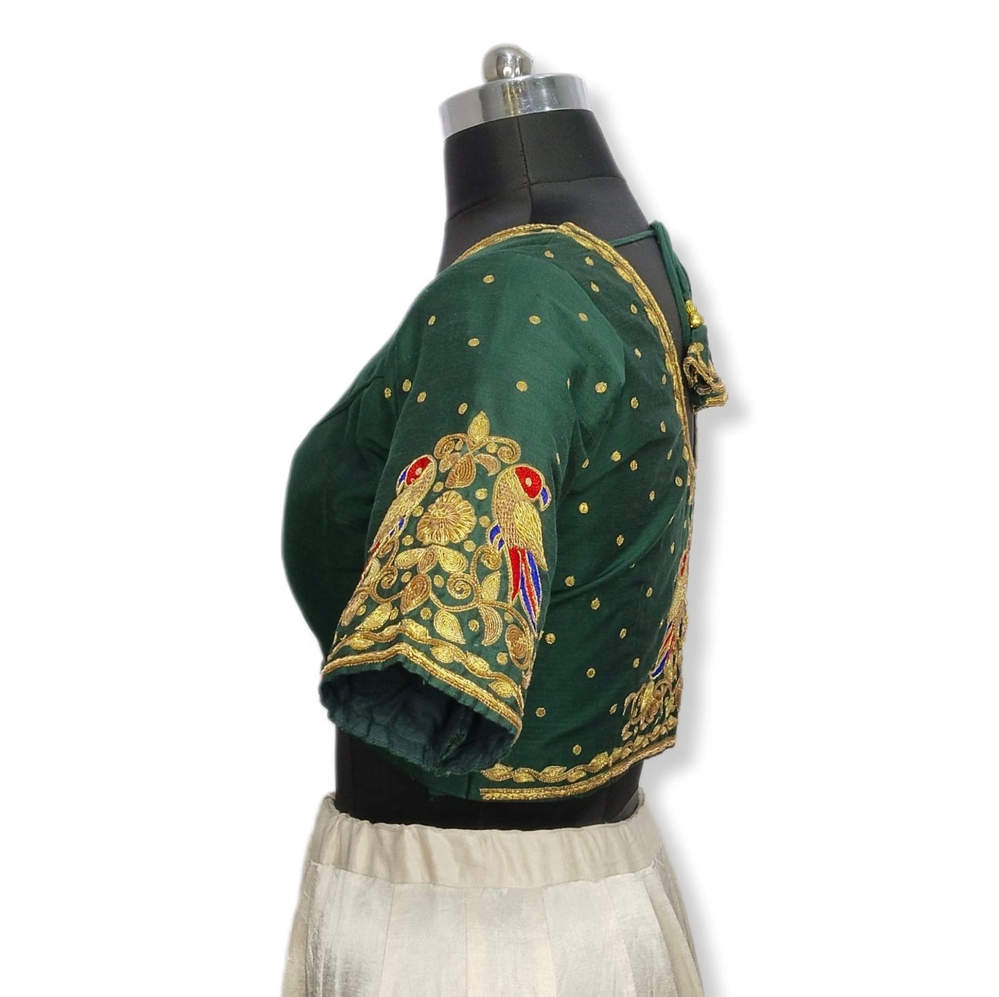 beautiful parrot patola designer blouse