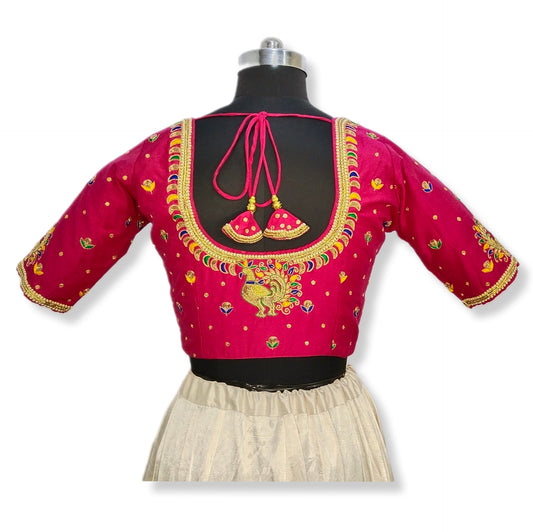 KALA VASTRA DESIGNER BLOUSE (Pink)