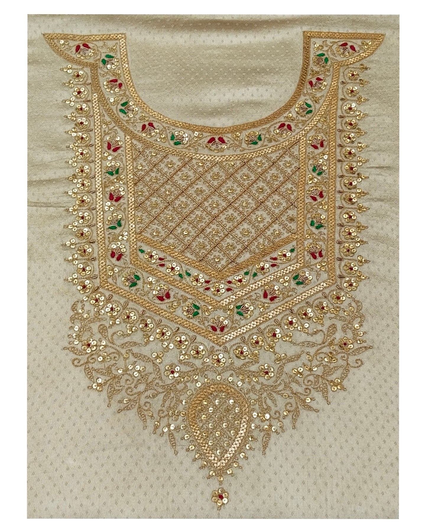 Kohinoor Karigari zardozi work designer aabha (Off White)