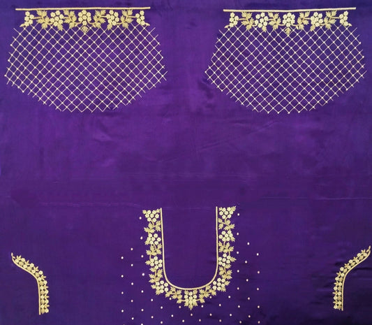 Riwaayat - Handcrafted Blouse Pieces (Purple)