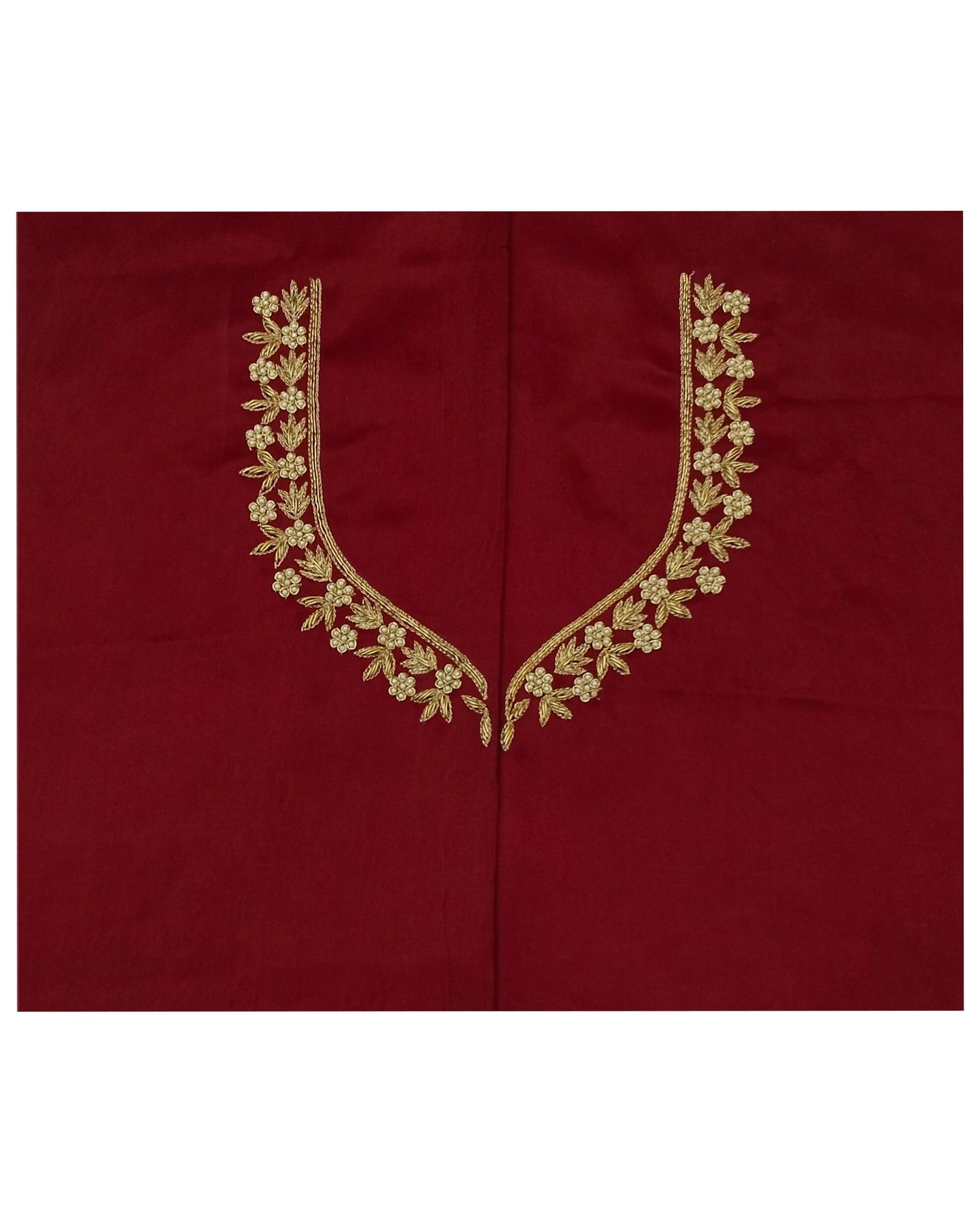 Riwaayat - Handcrafted Blouse Pieces (Maroon)