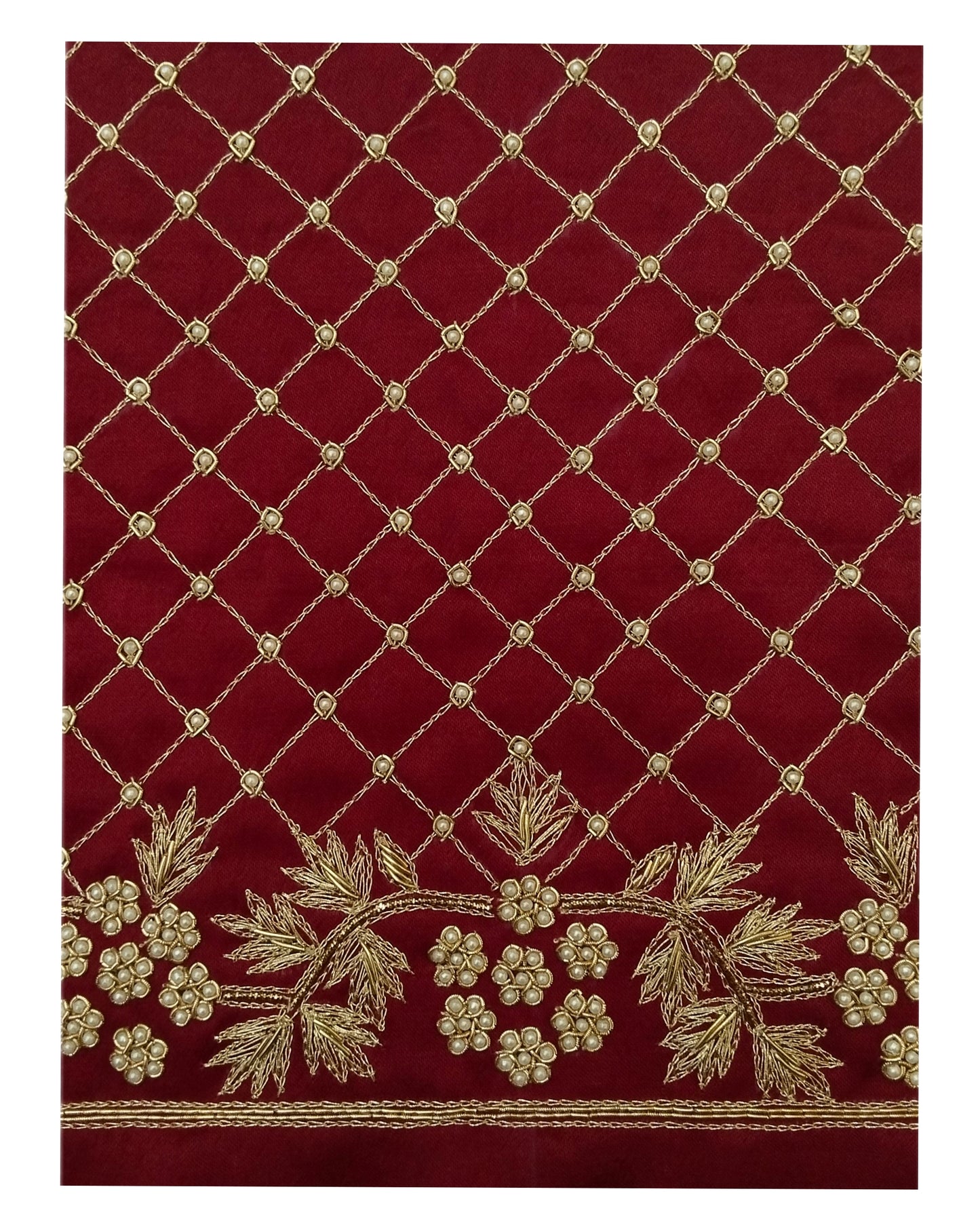 Riwaayat - Handcrafted Blouse Pieces (Maroon)