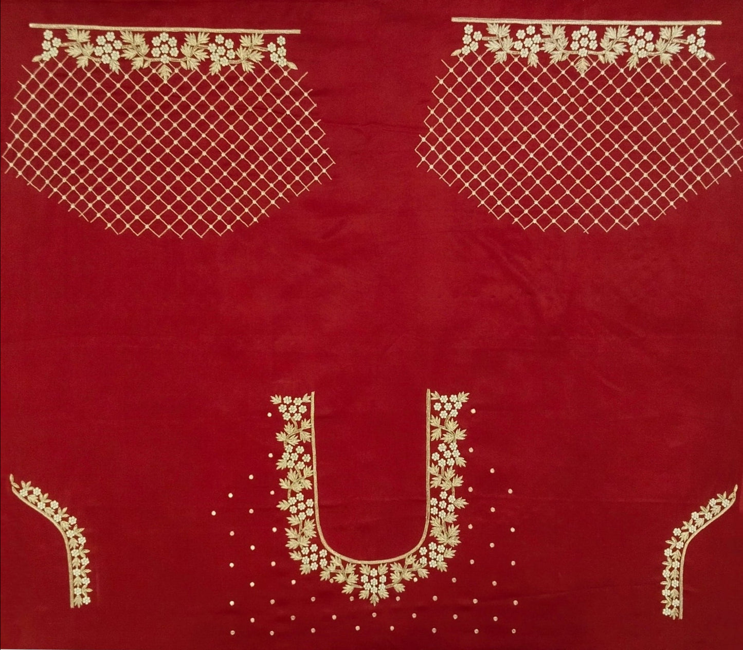 Riwaayat - Handcrafted Blouse Pieces (Maroon)