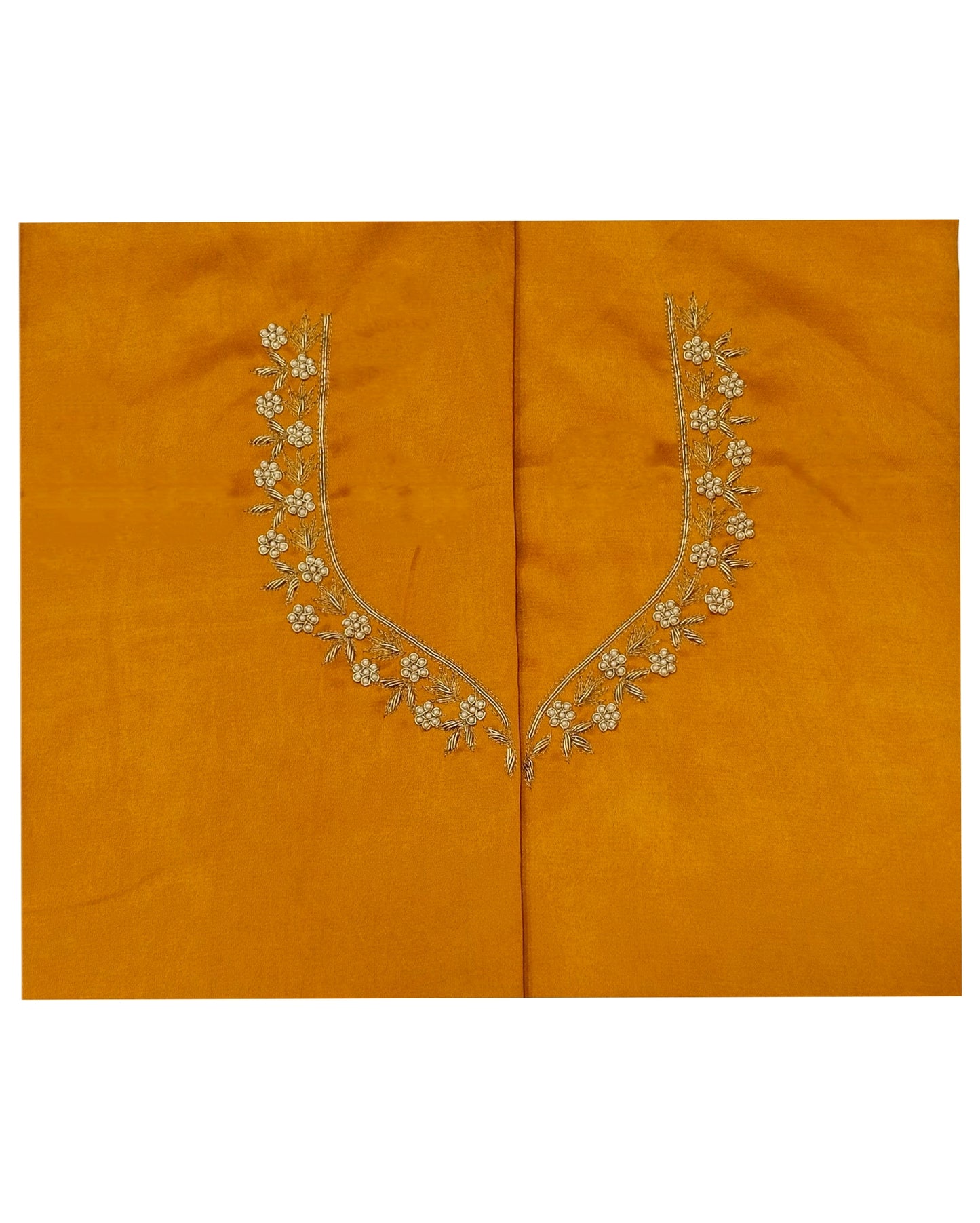 Riwaayat - Handcrafted Blouse Pieces (Musterd Yellow)