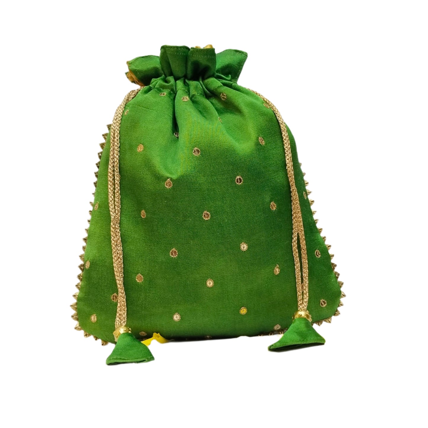 Designer potli batwa (Parrot Green)