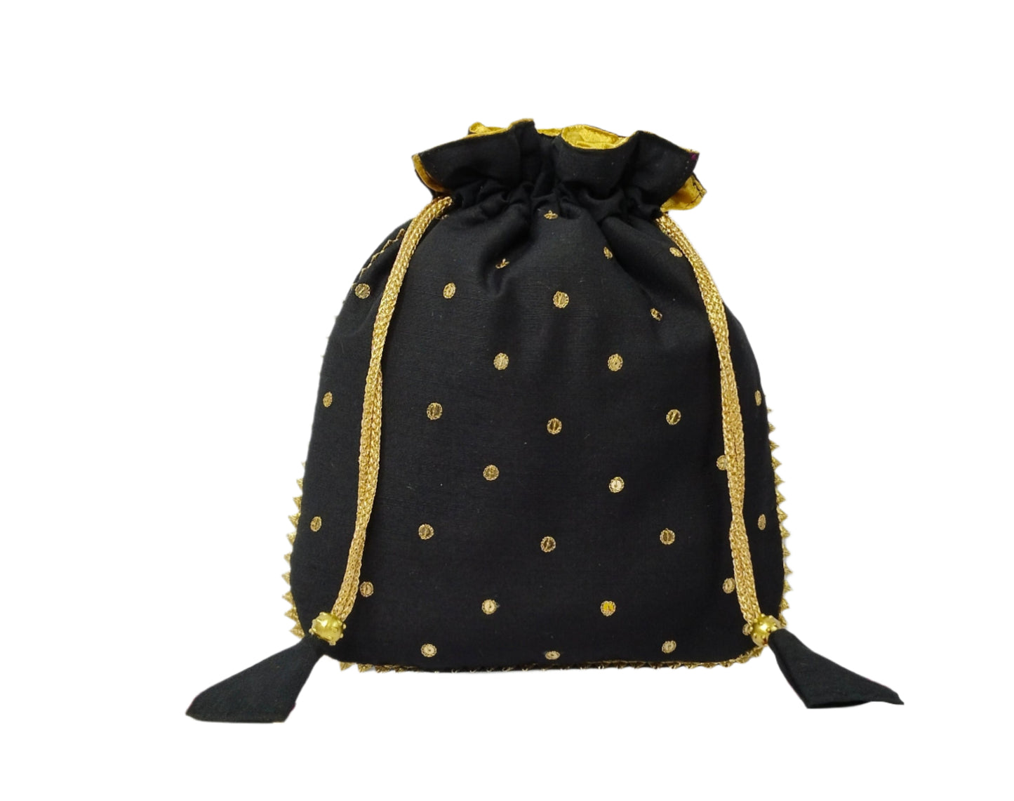 Beautiful Beads work Potli Bags and Purse (Black)