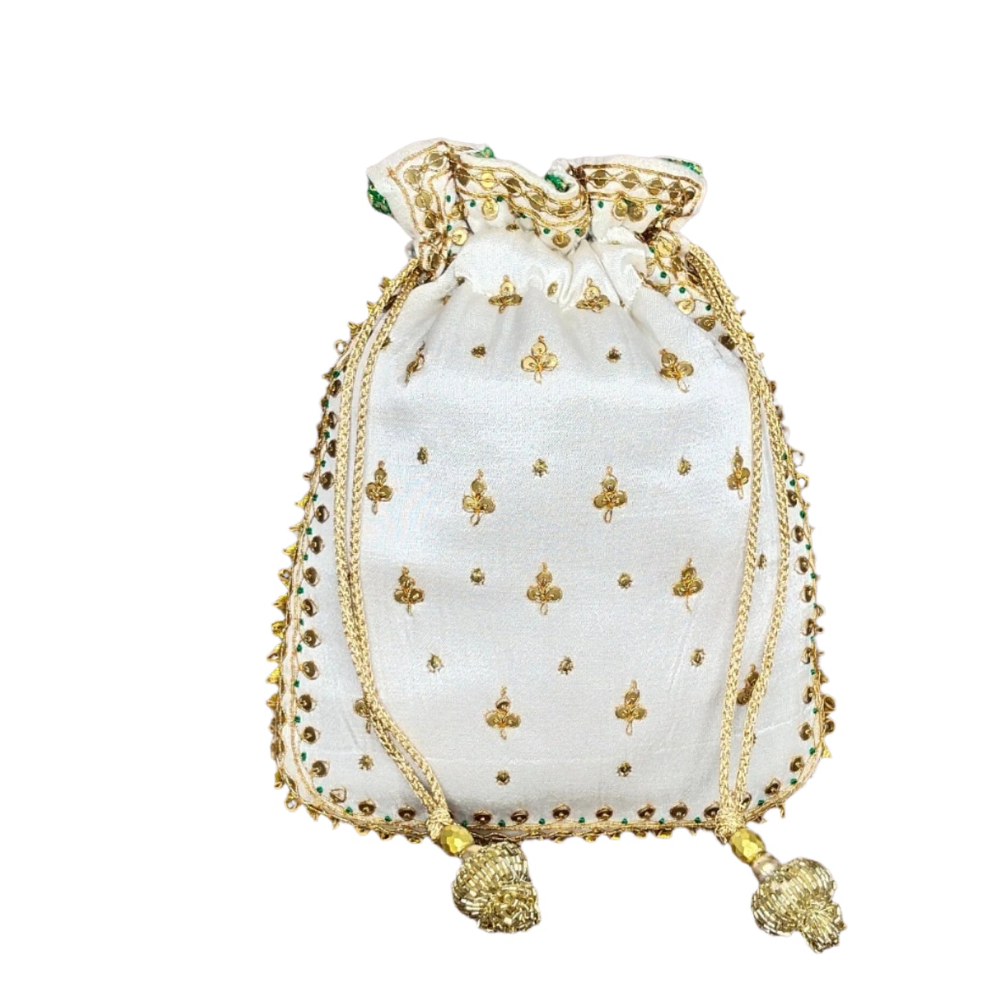 Elephent Marodi Work Potli Batwa (White)