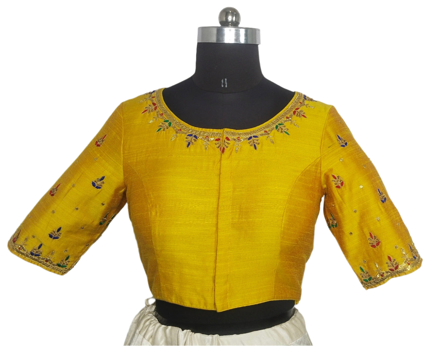 Ethnic Elegance Mandala Butta Blouse (Mustard Yellow)