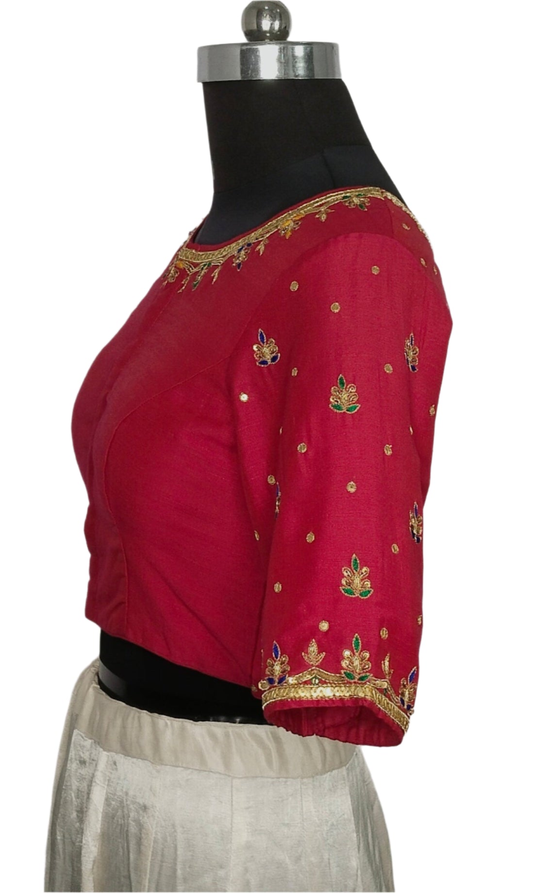 Ethnic Elegance Mandala Butta Blouse (Pink)