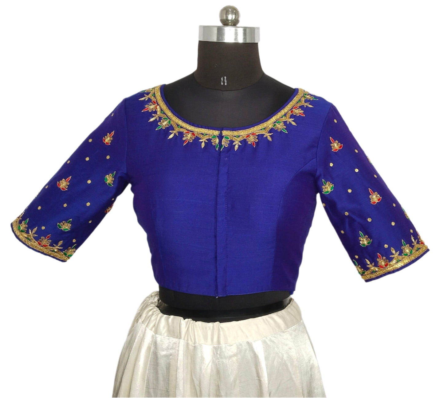 Ethnic Elegance Mandala Butta Blouse (Royal Blue)