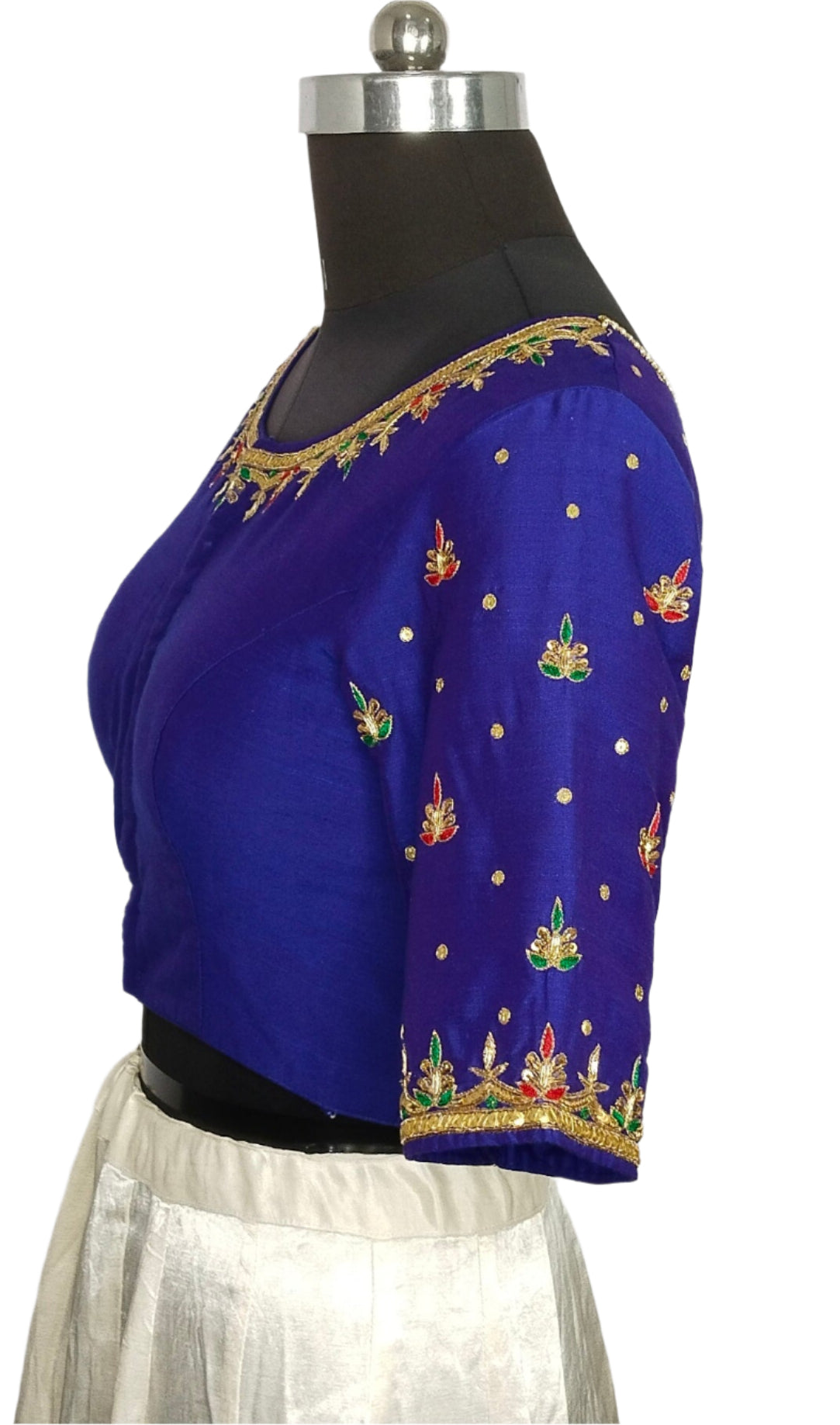 Ethnic Elegance Mandala Butta Blouse (Royal Blue)