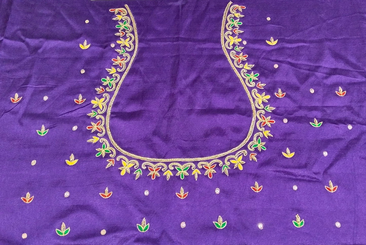 Noor-e-Zardozi – Silk Designer Blouse pis. (Purple)