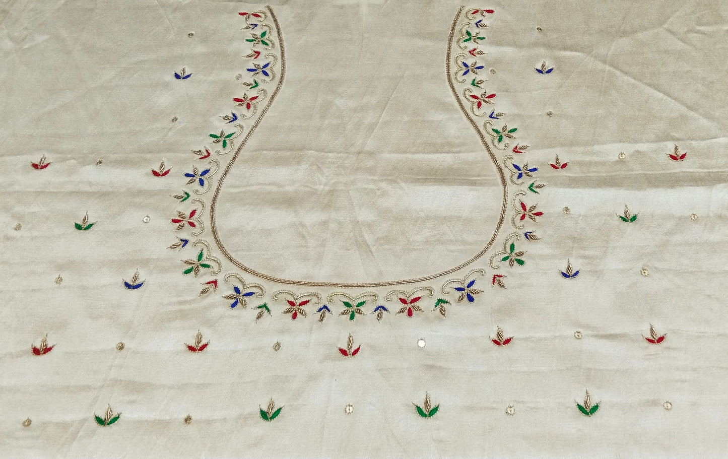 Noor-e-Zardozi – Silk Designer Blouse pis. (Ivory)