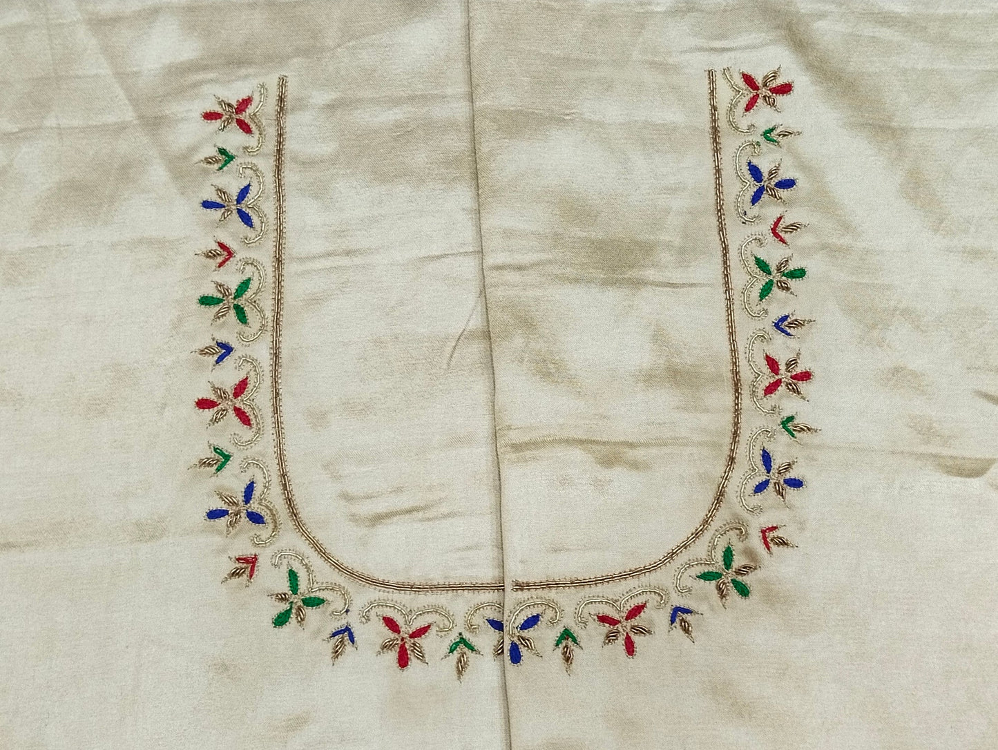 Noor-e-Zardozi – Silk Designer Blouse pis. (Ivory)