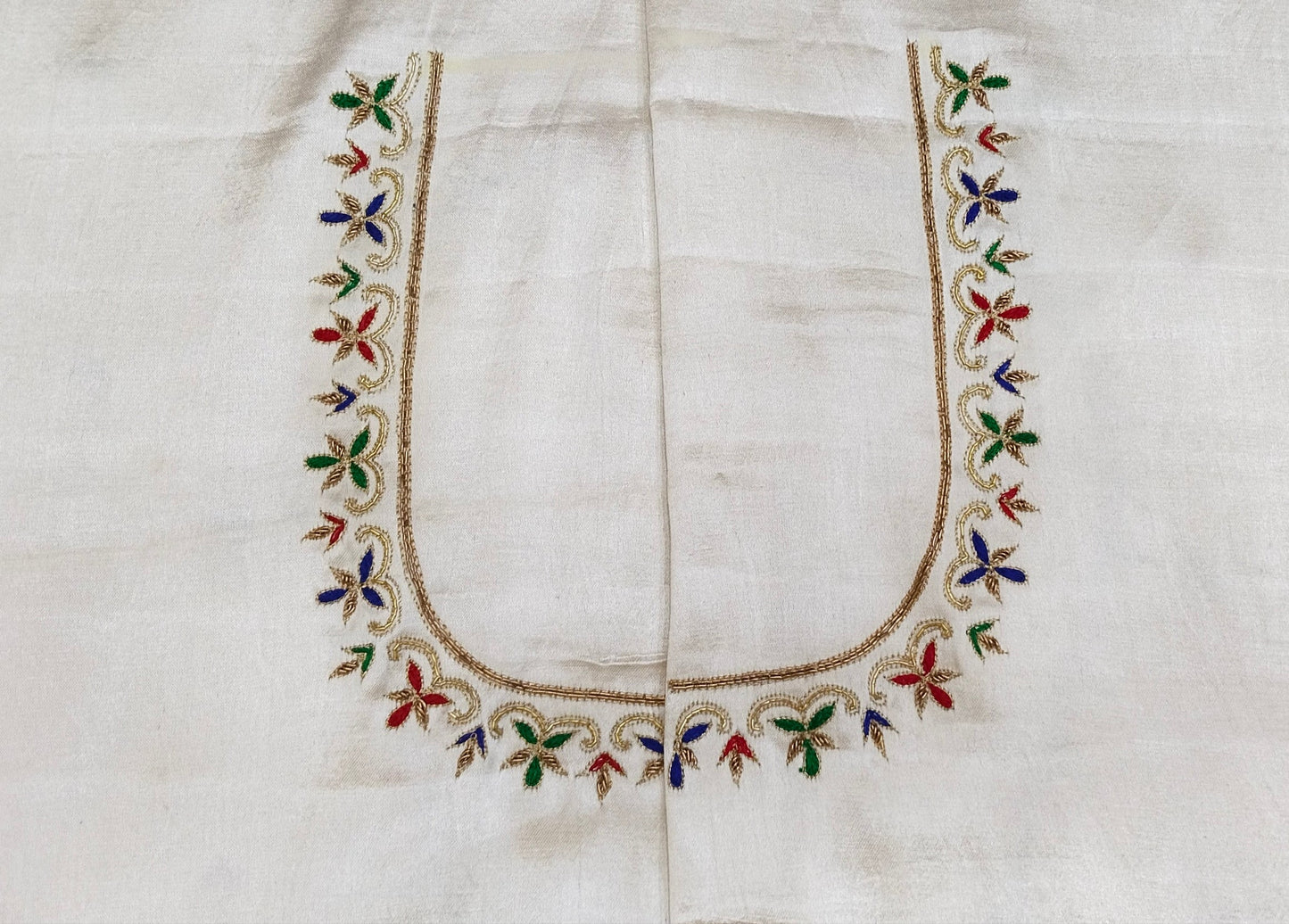 Noor-e-Zardozi – Silk Designer Blouse pis. (Off White)