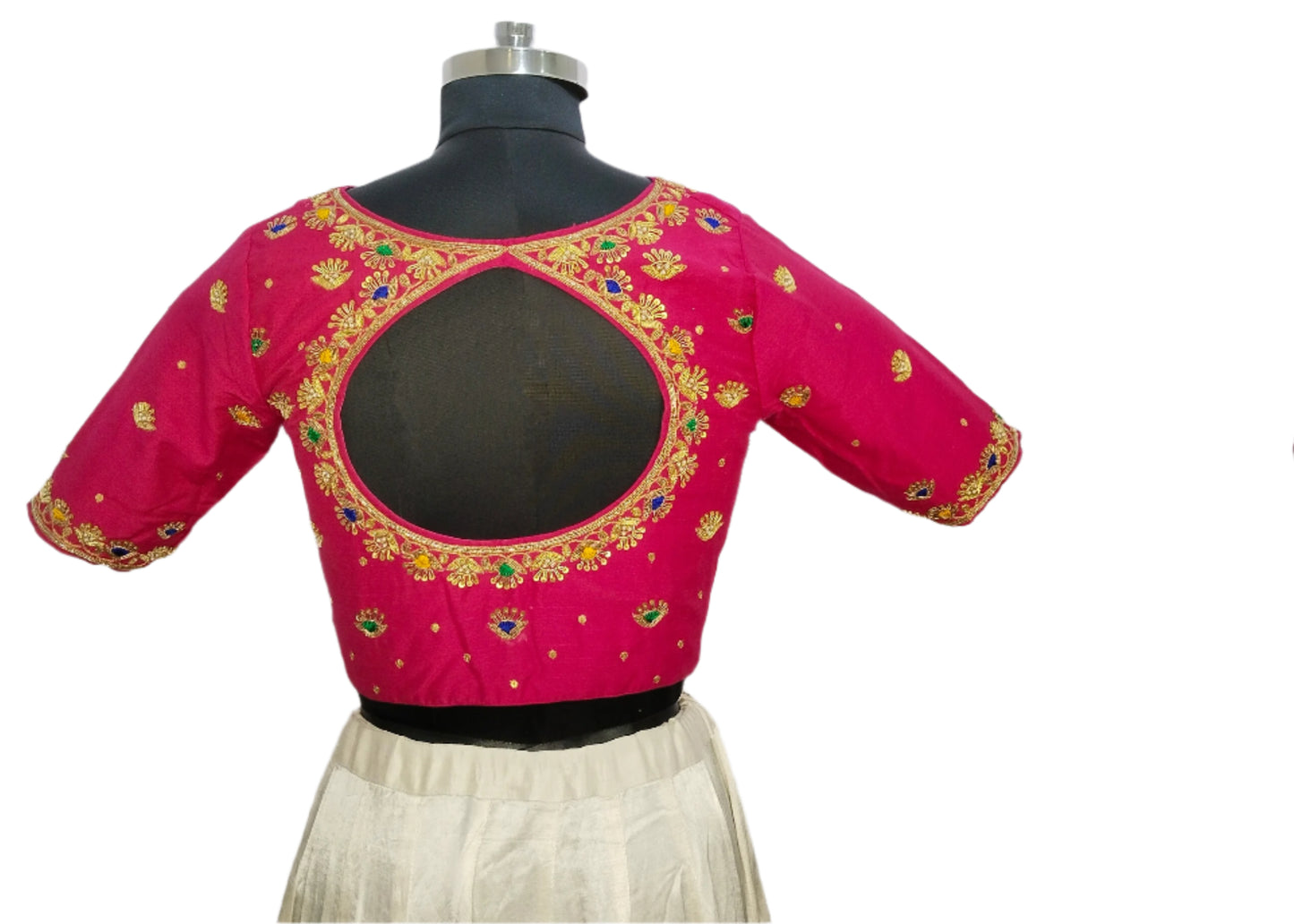 Handcrafted Blouse with Traditional Zardozi Embroidery