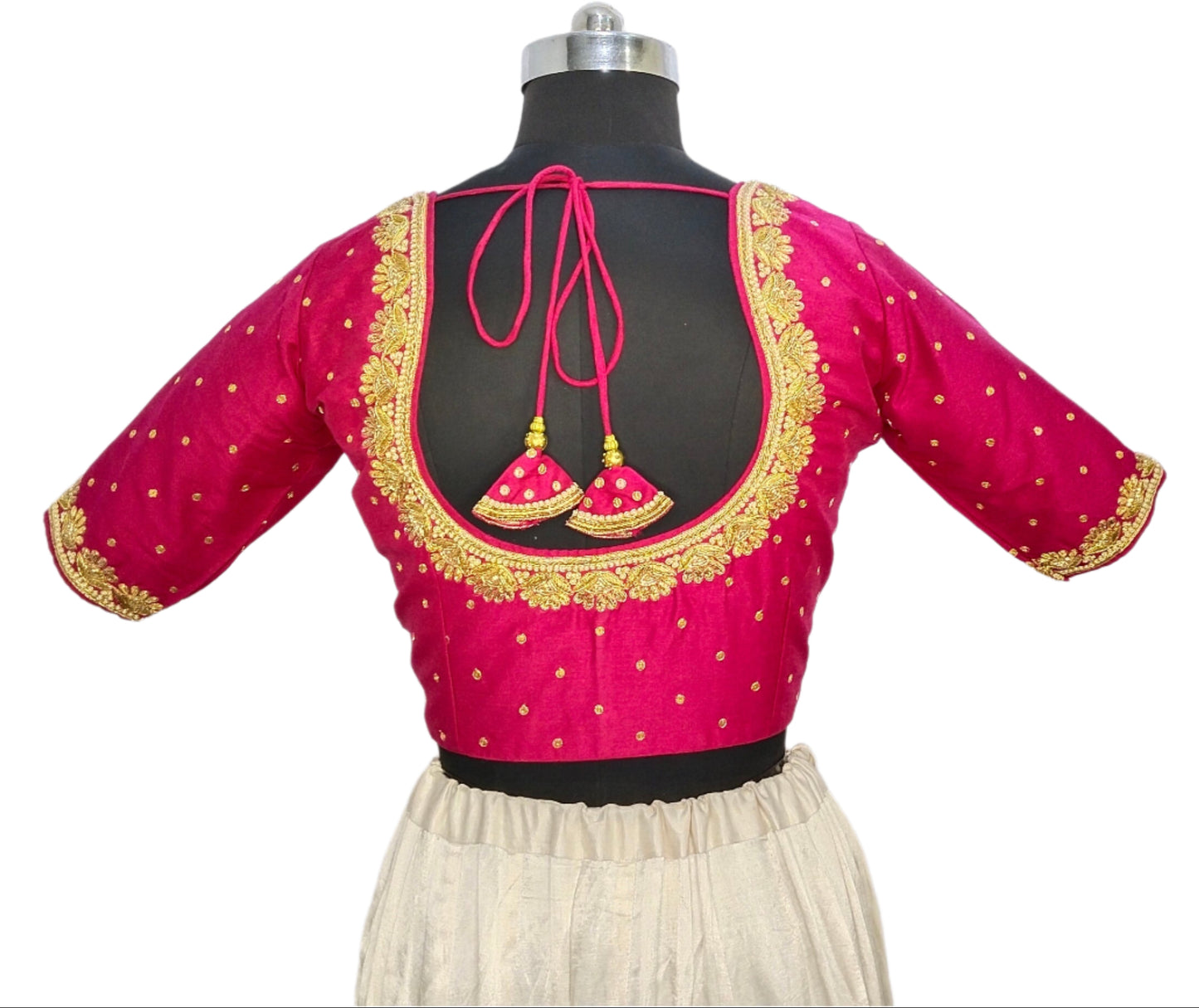 Regal Sabiya Handcrafted Zardozi Blouse (Pink)