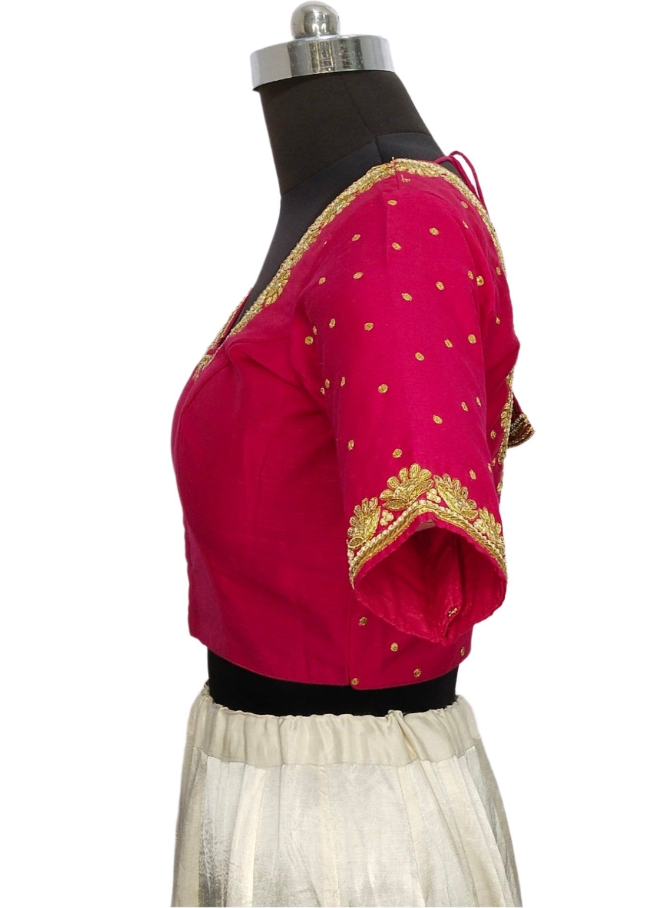 Regal Sabiya Handcrafted Zardozi Blouse (Pink)