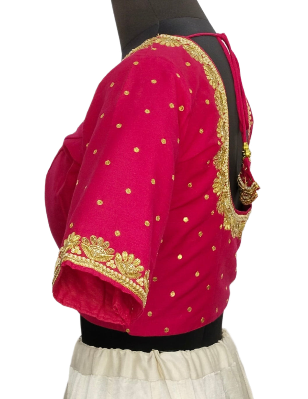 Regal Sabiya Handcrafted Zardozi Blouse (Pink)