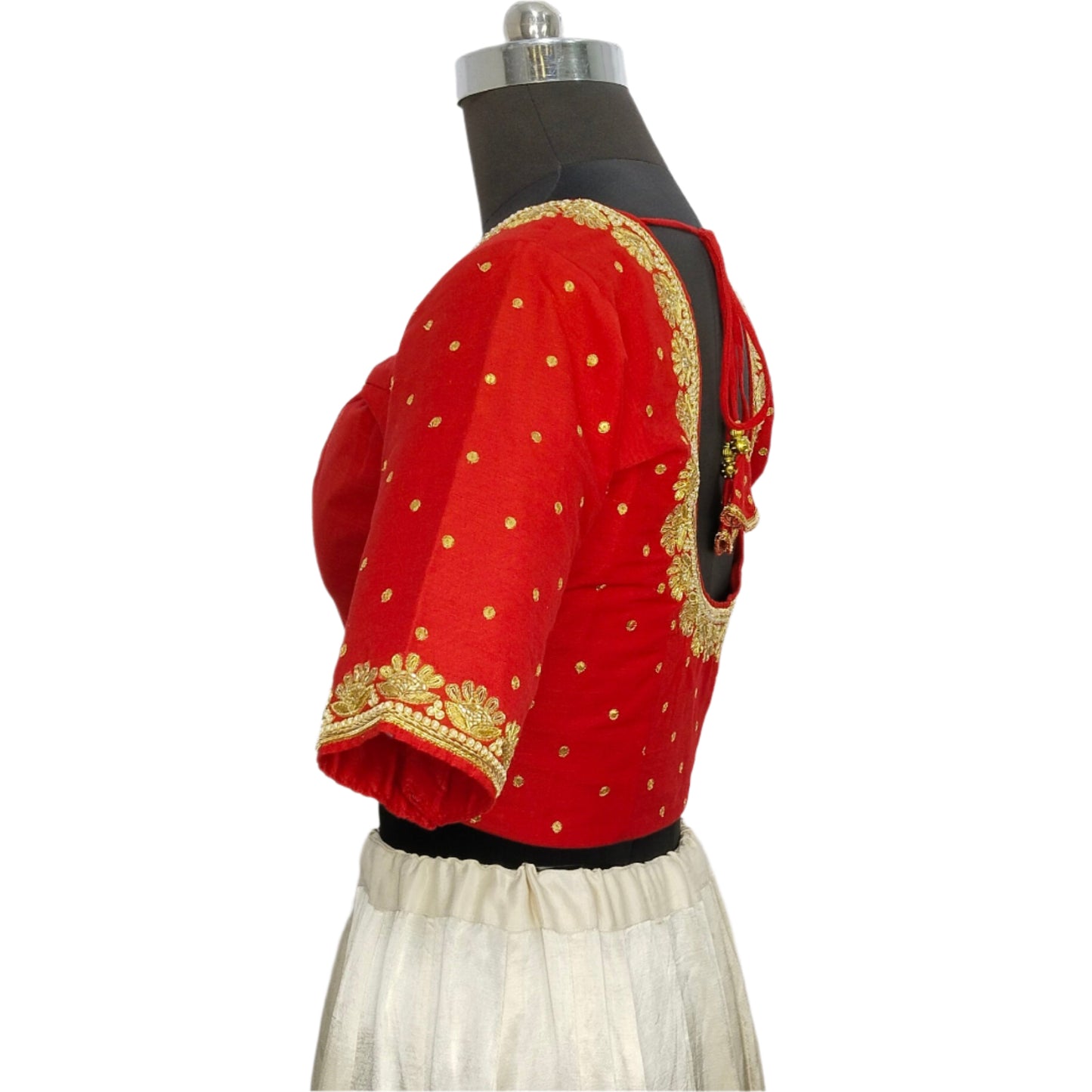 Regal Sabiya Handcrafted Zardozi Blouse (Red)