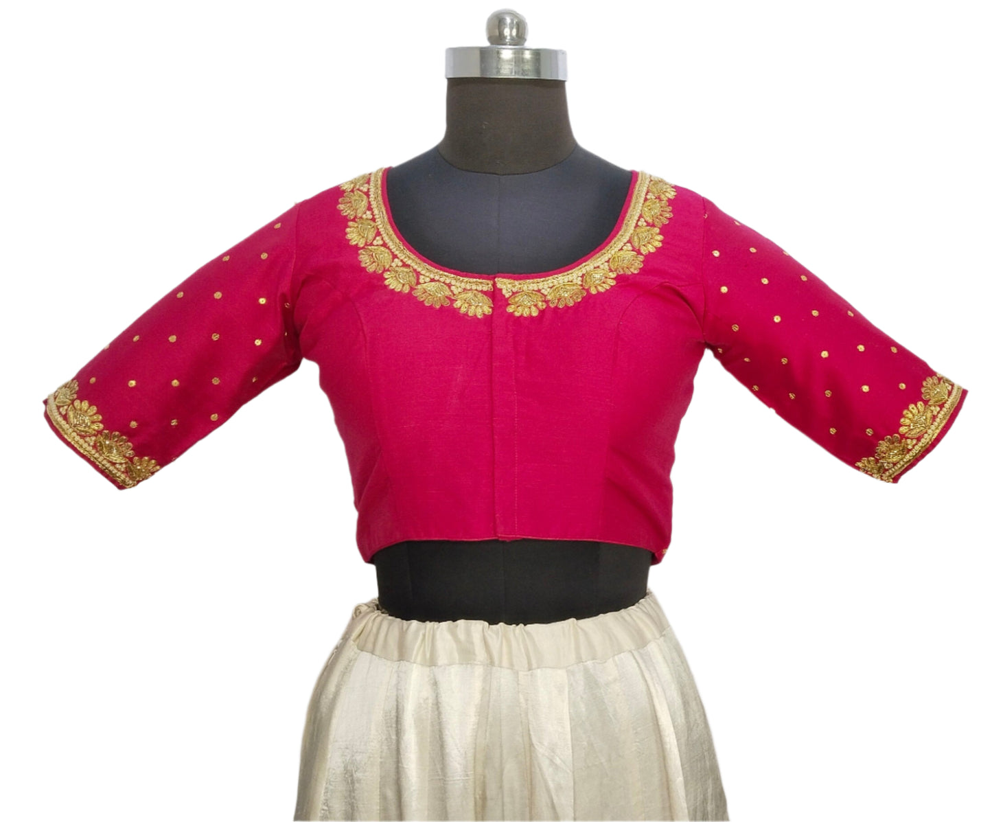 Regal Sabiya Handcrafted Zardozi Blouse (Pink)