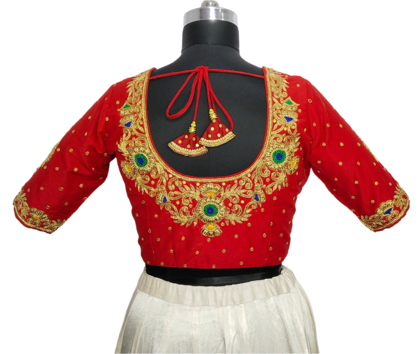 Zardozi Bloom designer Blouse (Red)