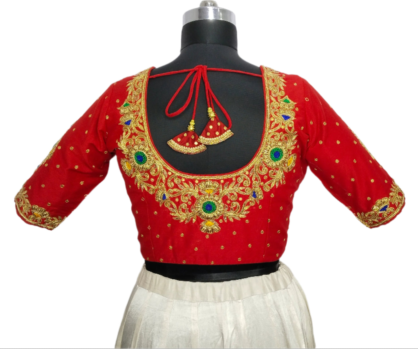 Zardozi Bloom designer Blouse (Red)