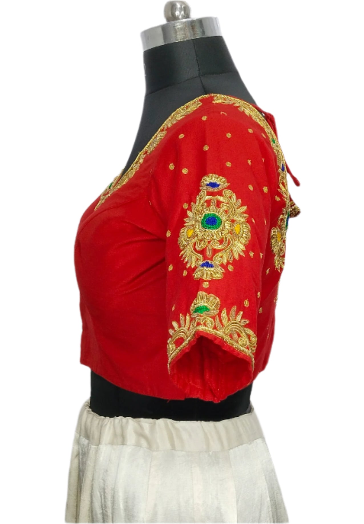 Zardozi Bloom designer Blouse (Red)