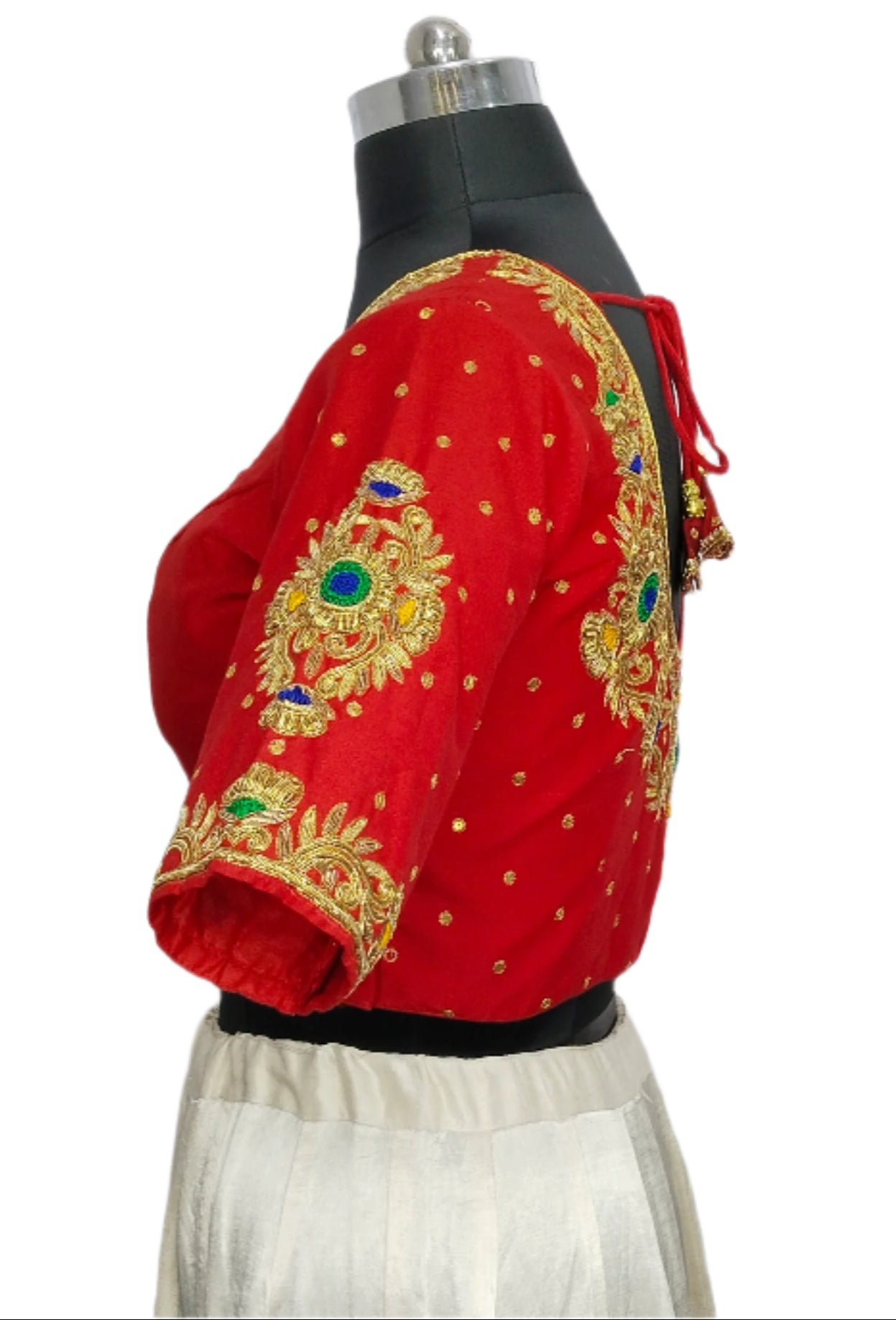 Zardozi Bloom designer Blouse (Red)