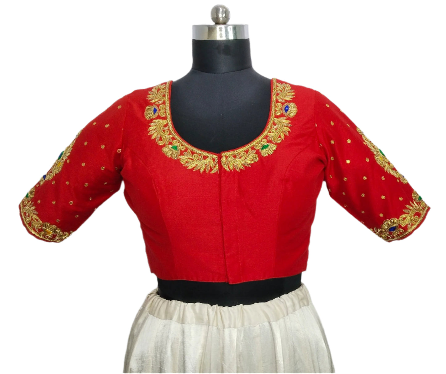 Zardozi Bloom designer Blouse (Red)