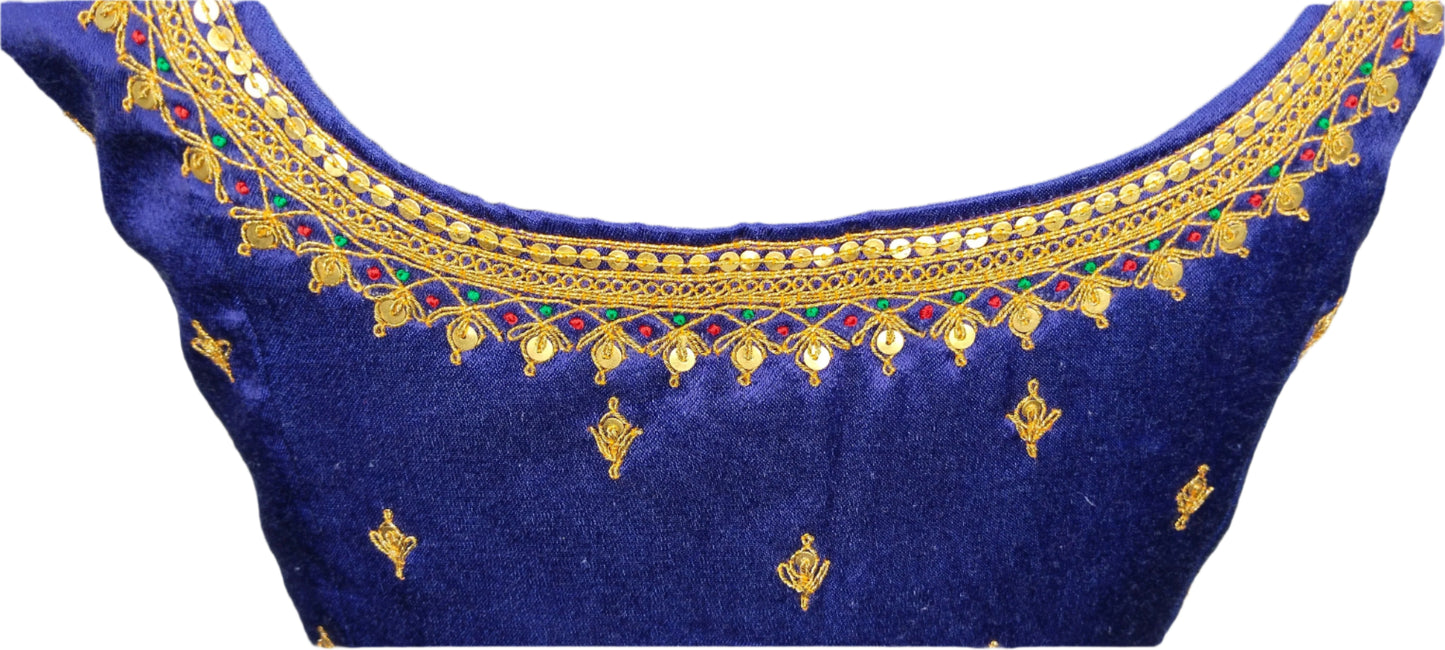 Vivah Vogue Marodi Embroidery Blouse (Royal Blue)