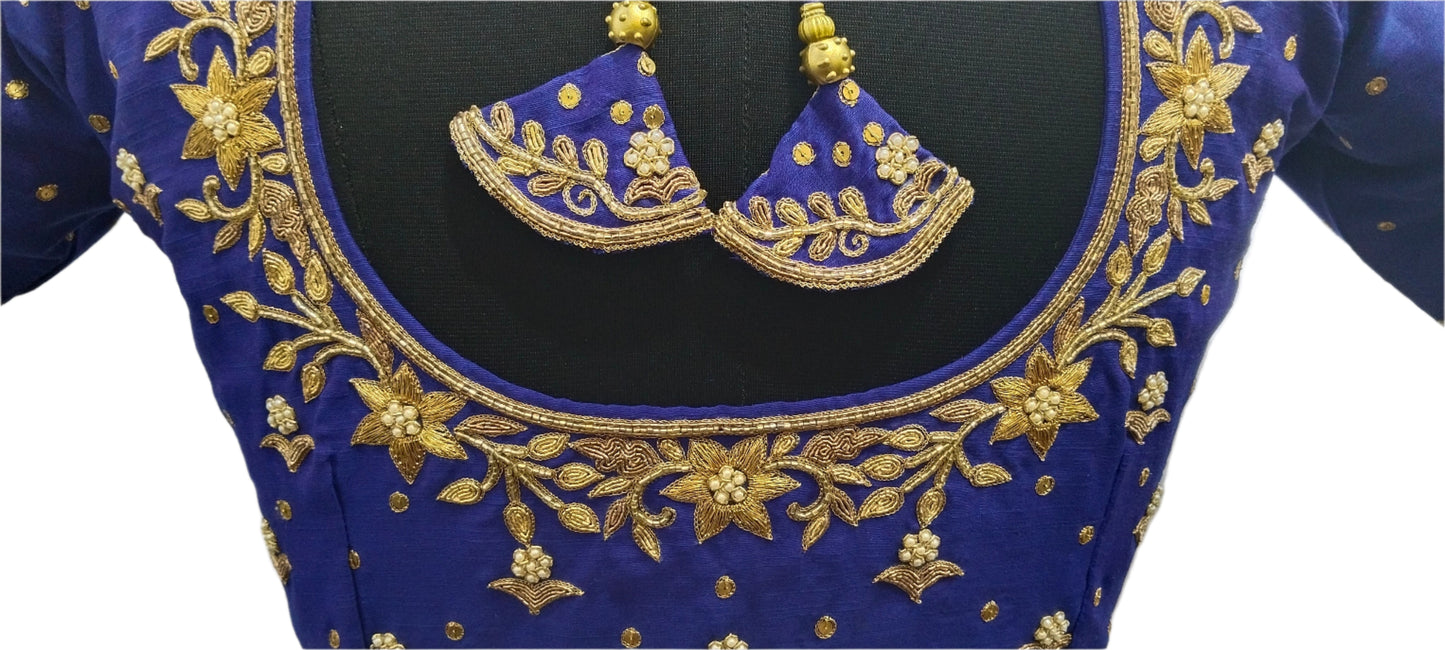 Queen's Blossom Zardozi Work Blouse