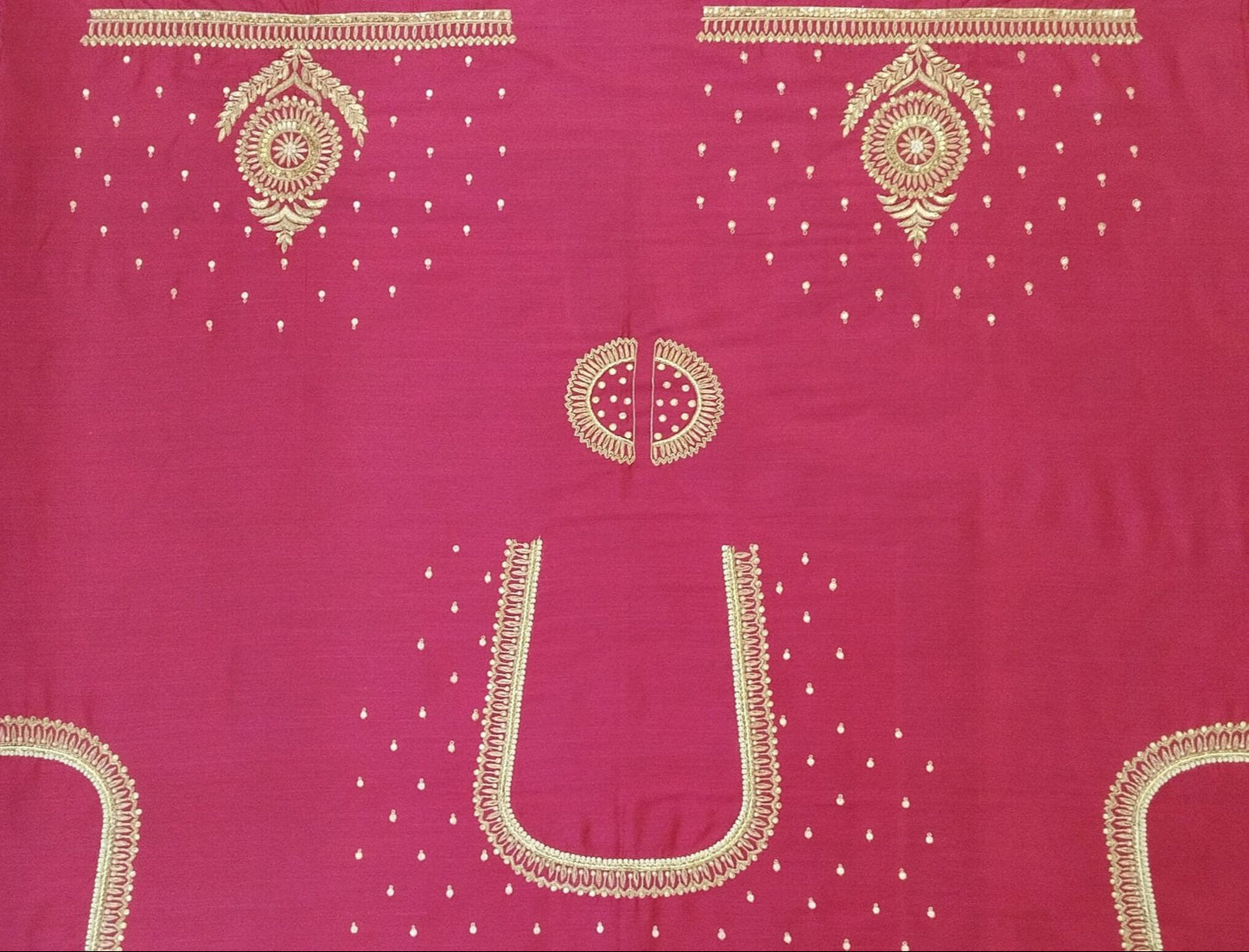 Classic Butta Zardozi Embroidery Piece (Pink)