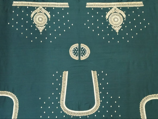 Classic Butta Zardozi Embroidery Piece (Bottel Green)