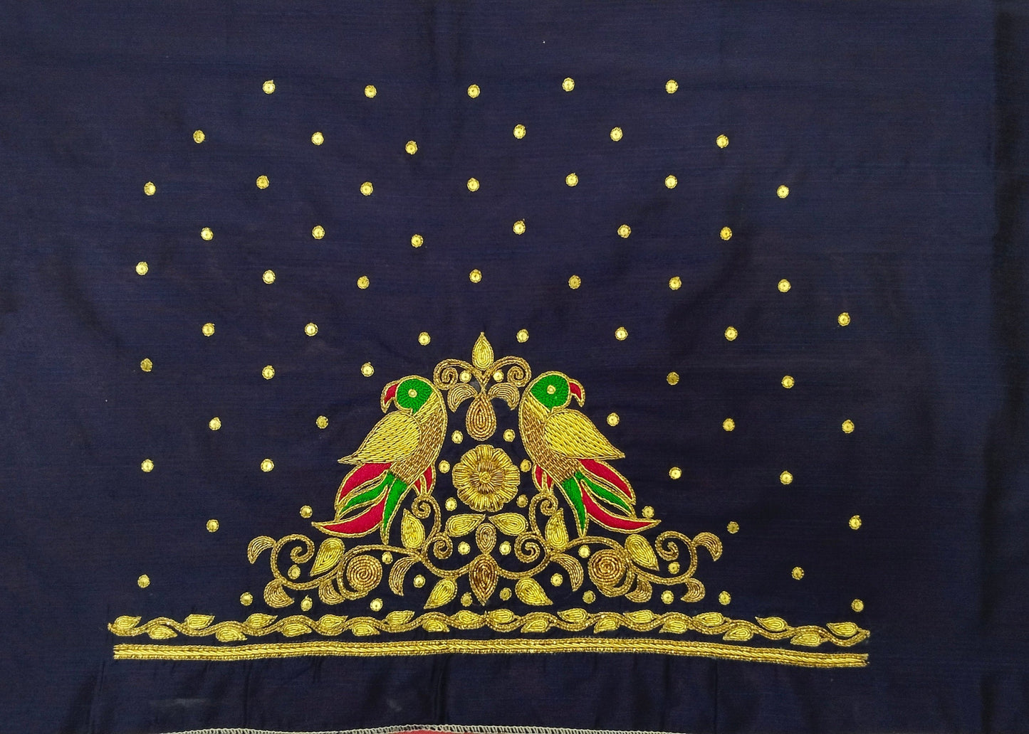 Parrot Patola Zardozi Work Blouse Pis.