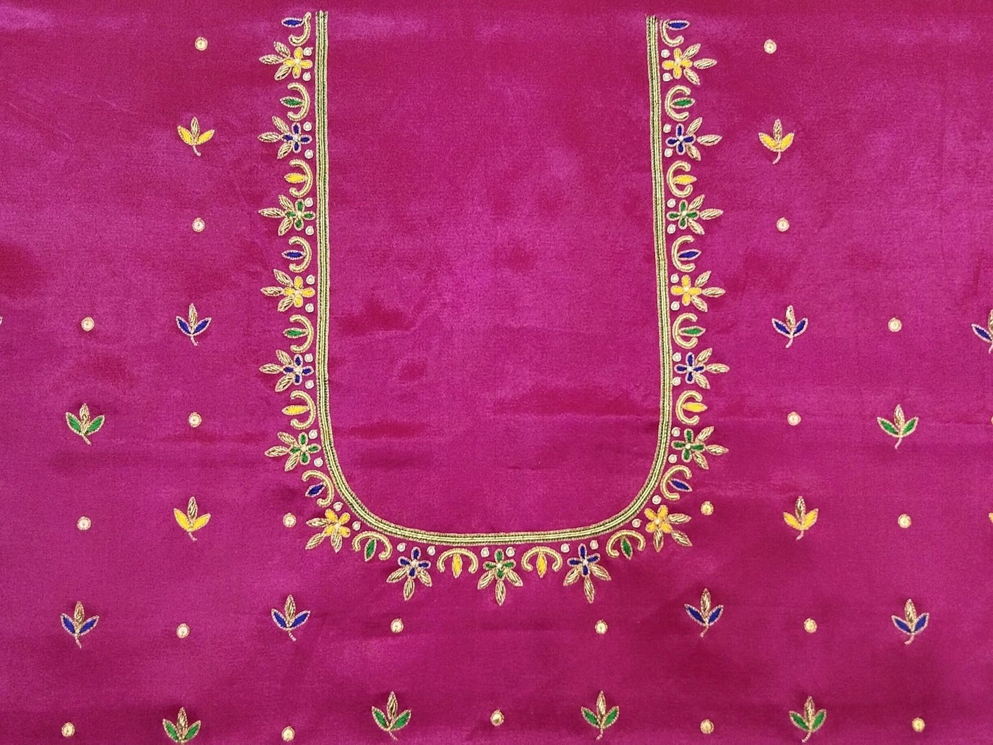 ZariGlow Gaji Silk Blouse (Pink)